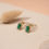 Thumbnail: tiny emerald diamond studs