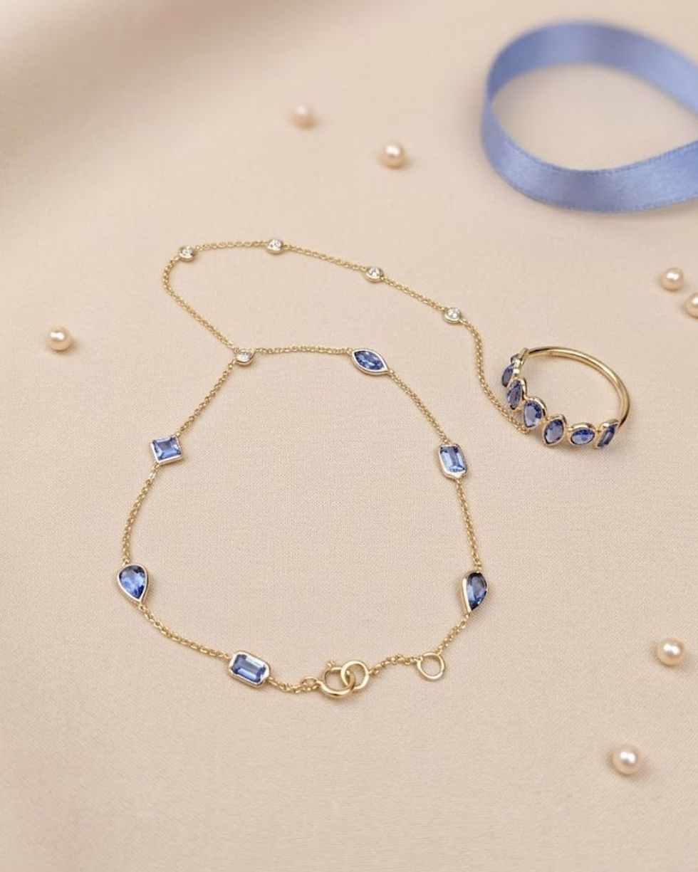 Thumbnail: adjustable tanzanite hand chain