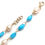 Thumbnail: turquoise and pearl bridal jewelry in gold