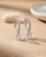 White gold diamond drop earrings everyday jewelry