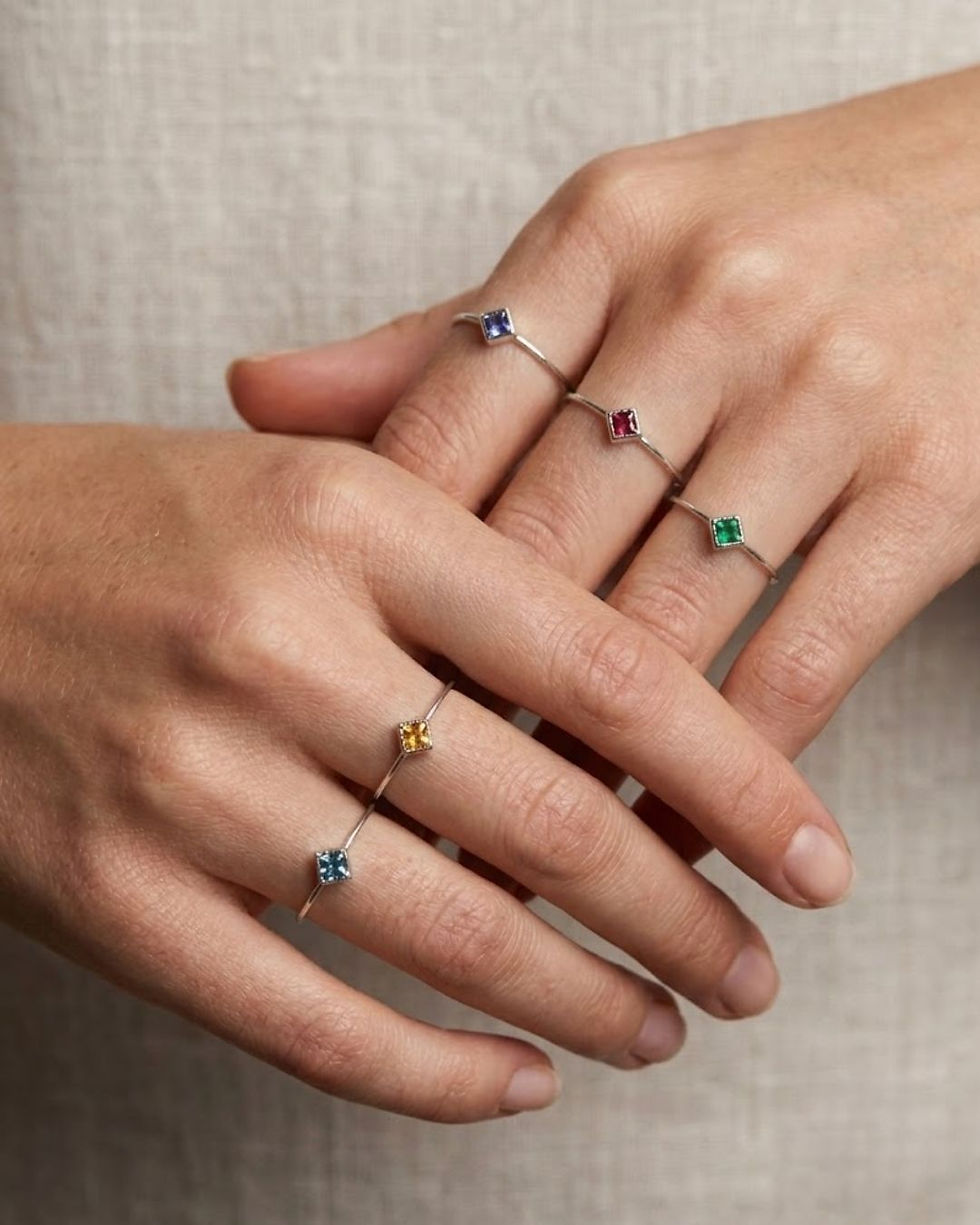 gemstone 925 silver ring for women