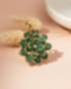 14k gold emerald floral pendant necklace charm