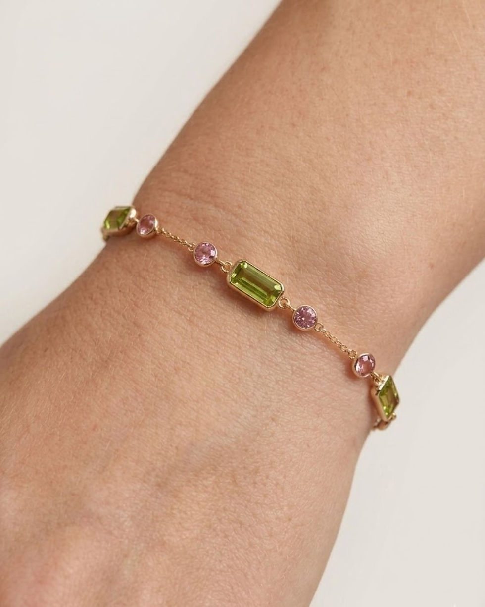 Thumbnail: natural pink sapphire bracelet for women