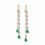 Thumbnail: 14k gold emerald diamond earrings for her