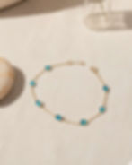 18k gold apatite layering bracelet
