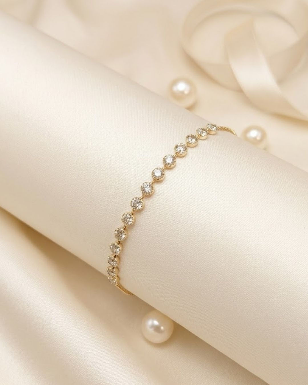 diamond tennis bracelet gold