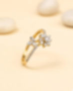 dainty floral diamond ring gold