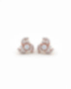 fine diamond triangle studs gold