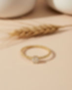 14k gold diamond solitaire twisted band ring