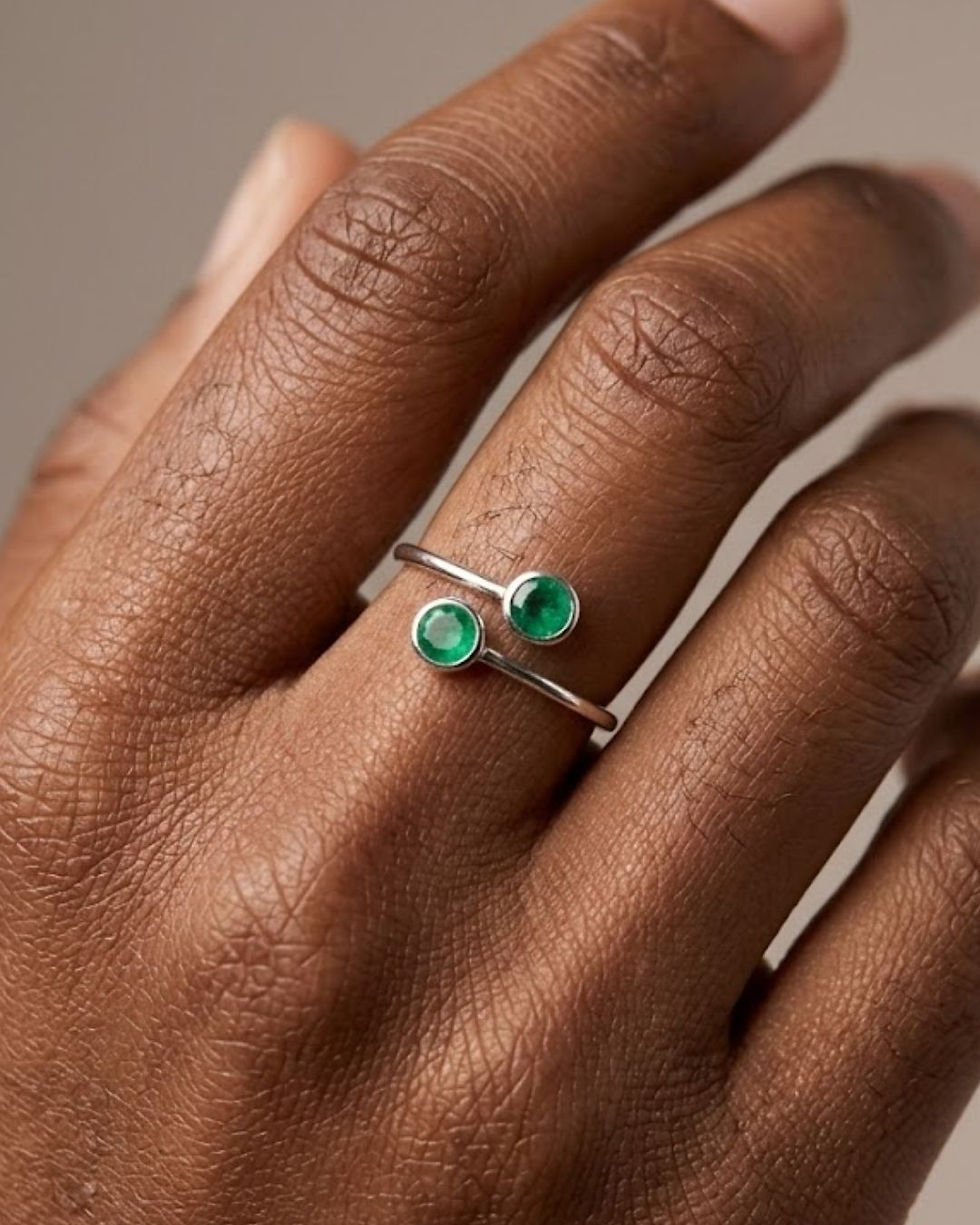 Thumbnail: may birthstone emerald ring
