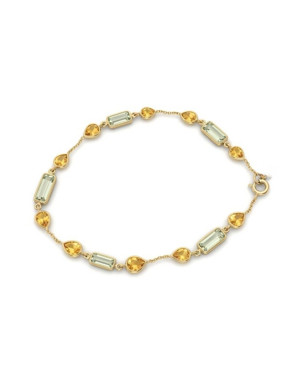 green yellow sapphire gold bracelet