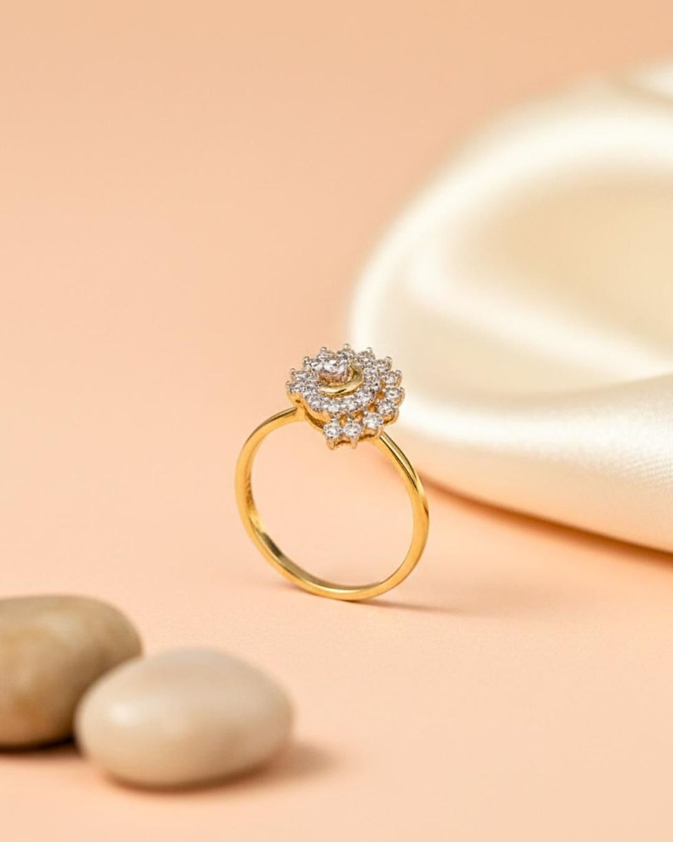 Thumbnail: natural diamond ring 14k 18k gold