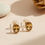 Thumbnail: Oval cut tourmaline gold stud earrings