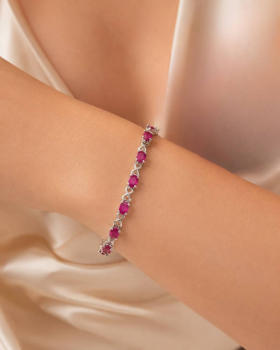 Thumbnail: july birthstone silver bracelet