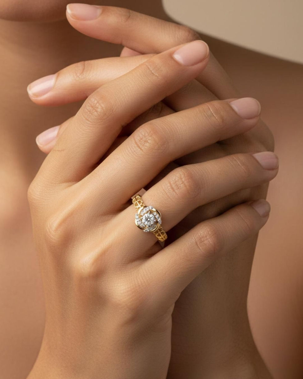 Thumbnail: rose diamond ring gold women