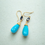 Thumbnail: gemstone drop earrings turquoise sapphire diamond gold