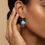 Thumbnail: The Gem Duo of Turquoise & Ruby Drop Earrings | Everyday Jewelry