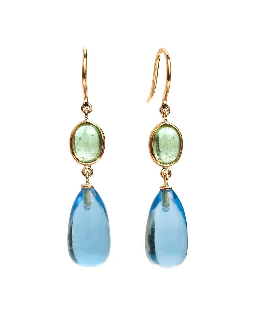 statement blue topaz earrings