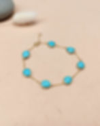 turquoise station bracelet gold