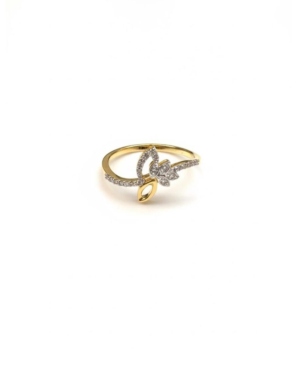 delicate floral diamond ring women
