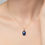 Thumbnail: Elegant 14k gold pendant with natural sapphire gemstone