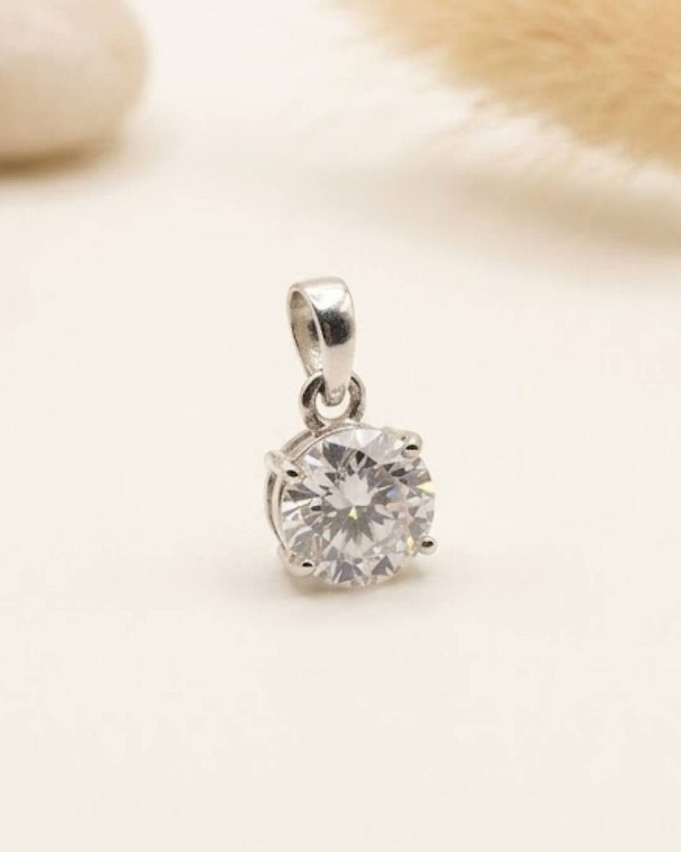 Thumbnail: minimal zircon necklace charm