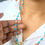 Thumbnail: turquoise and pearl beaded necklace in 14k gold