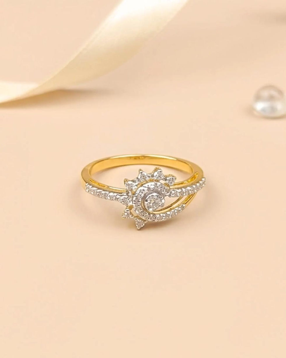 gold diamond ring gift for bride
