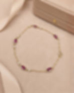 ruby diamond station bracelet