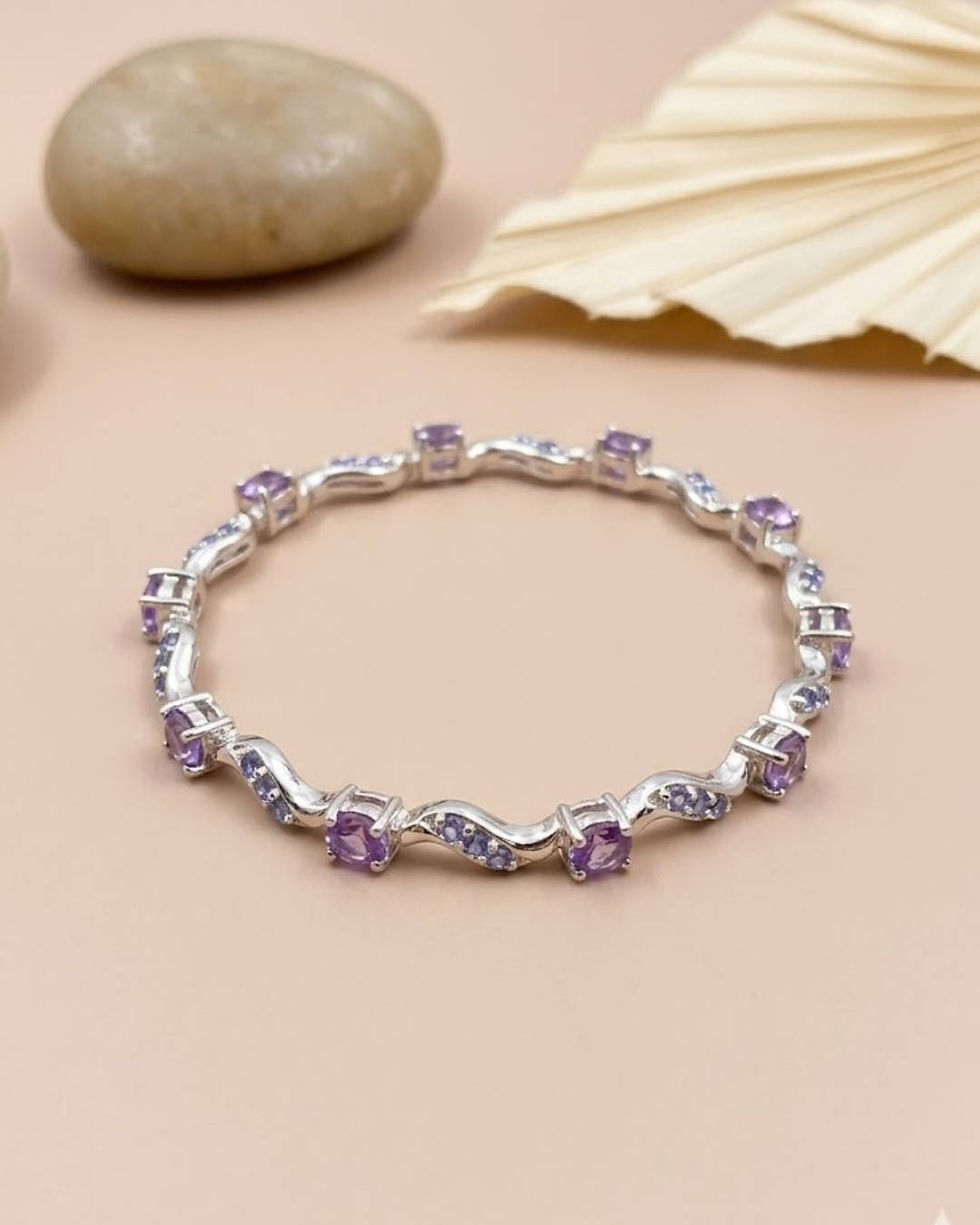 Thumbnail: tanzanite silver jewelry bracelet