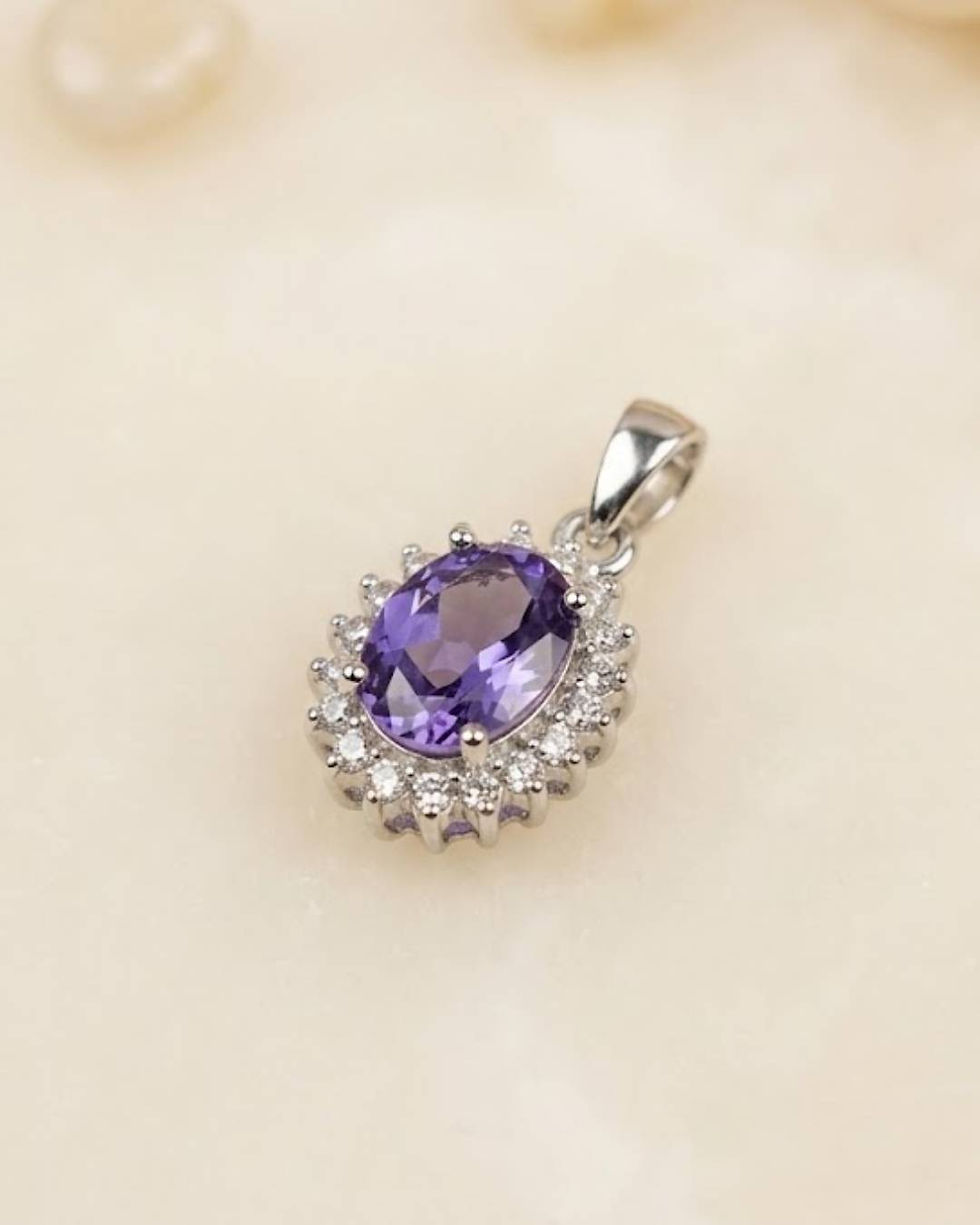 Thumbnail: february birthstone pendant