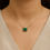Thumbnail: dainty emerald diamond necklace