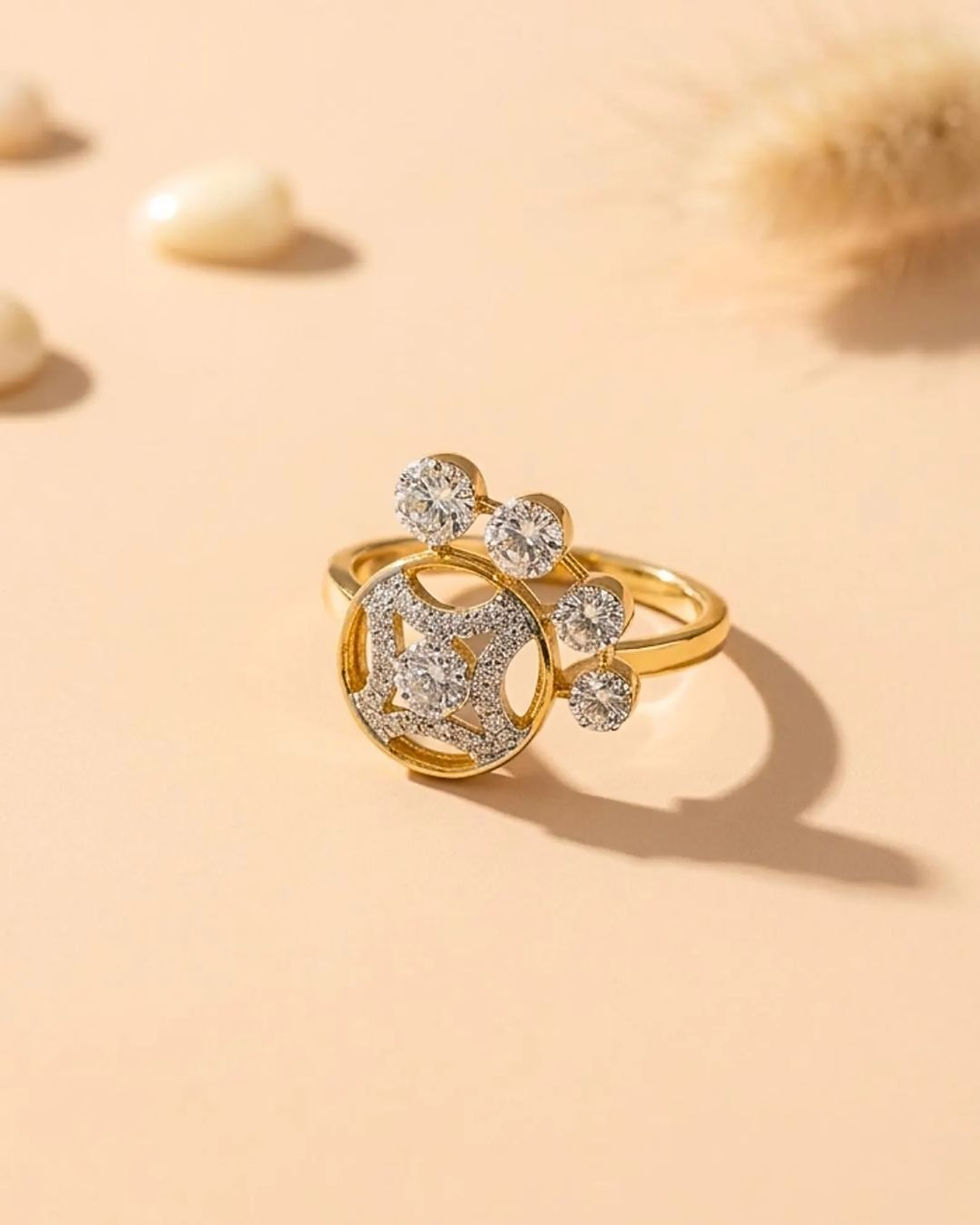 Thumbnail: gold diamond ring gift for bride