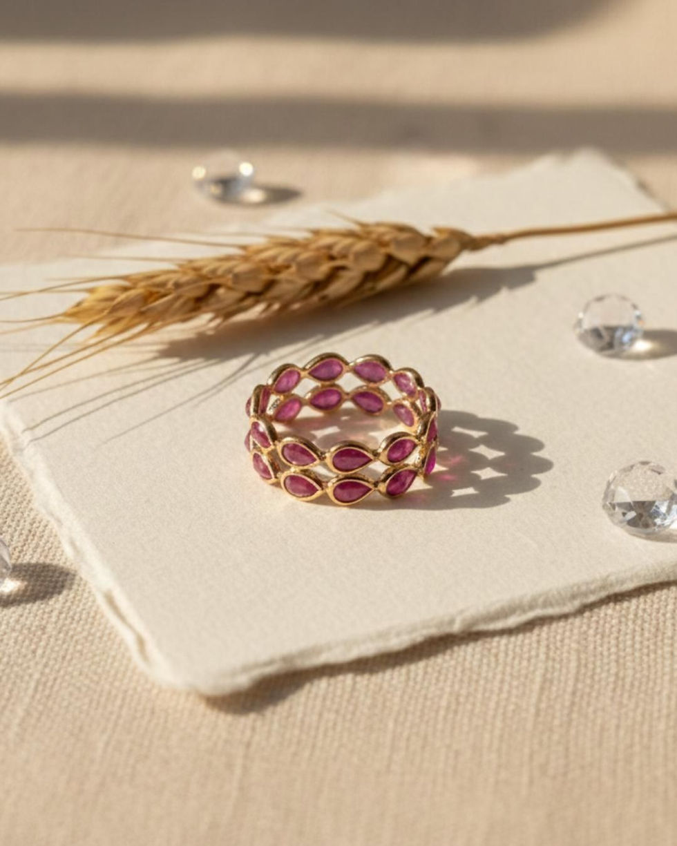 Thumbnail: ruby gemstone eternity band