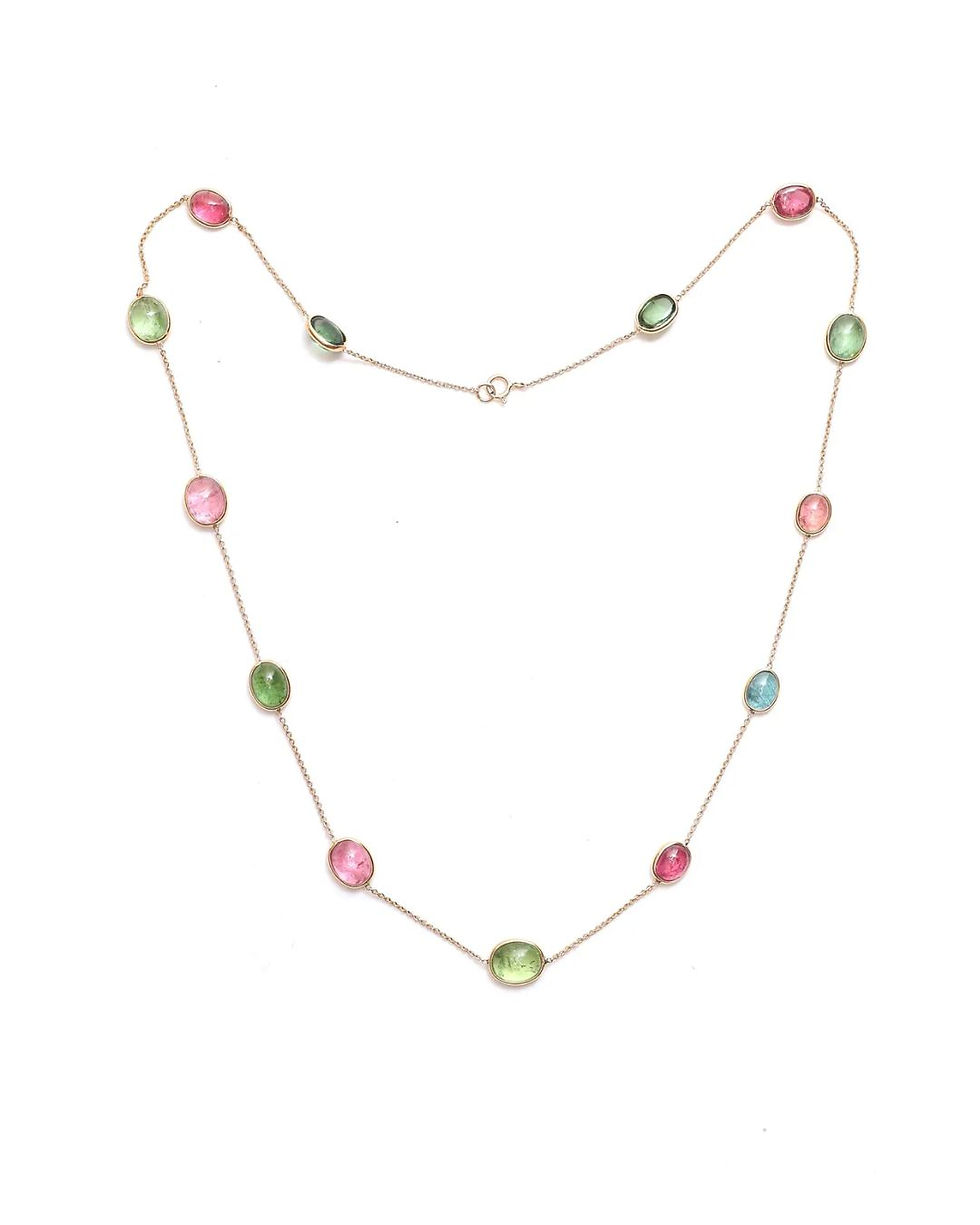 vacation style gemstone necklace