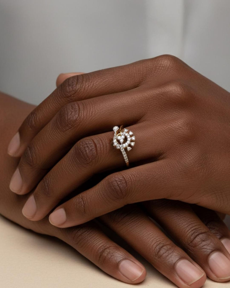 Thumbnail: elegant diamond wedding ring gold