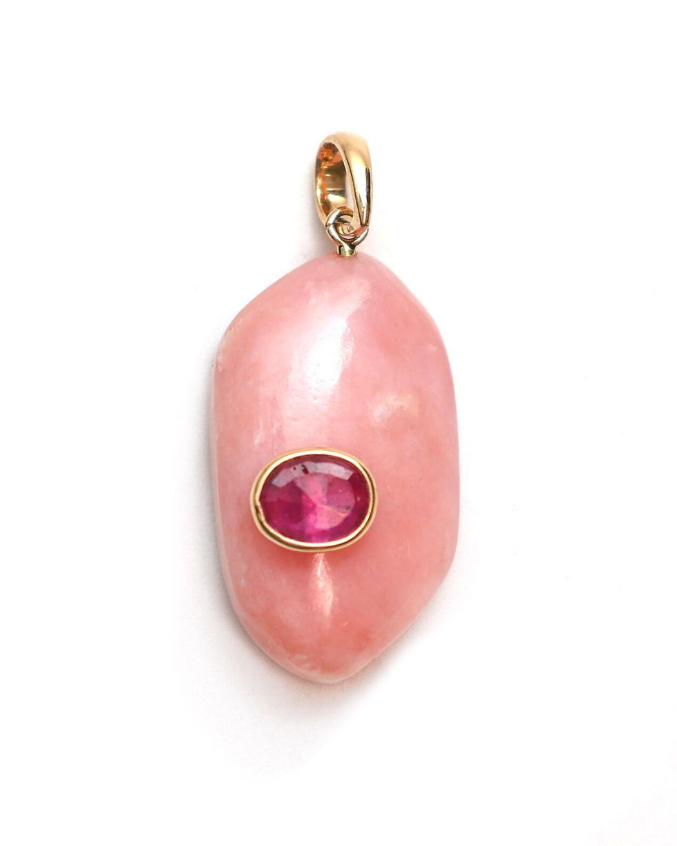modern abstract gold pendant