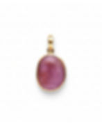 Oval ruby pendant 14k gold fine gemstone jewelry