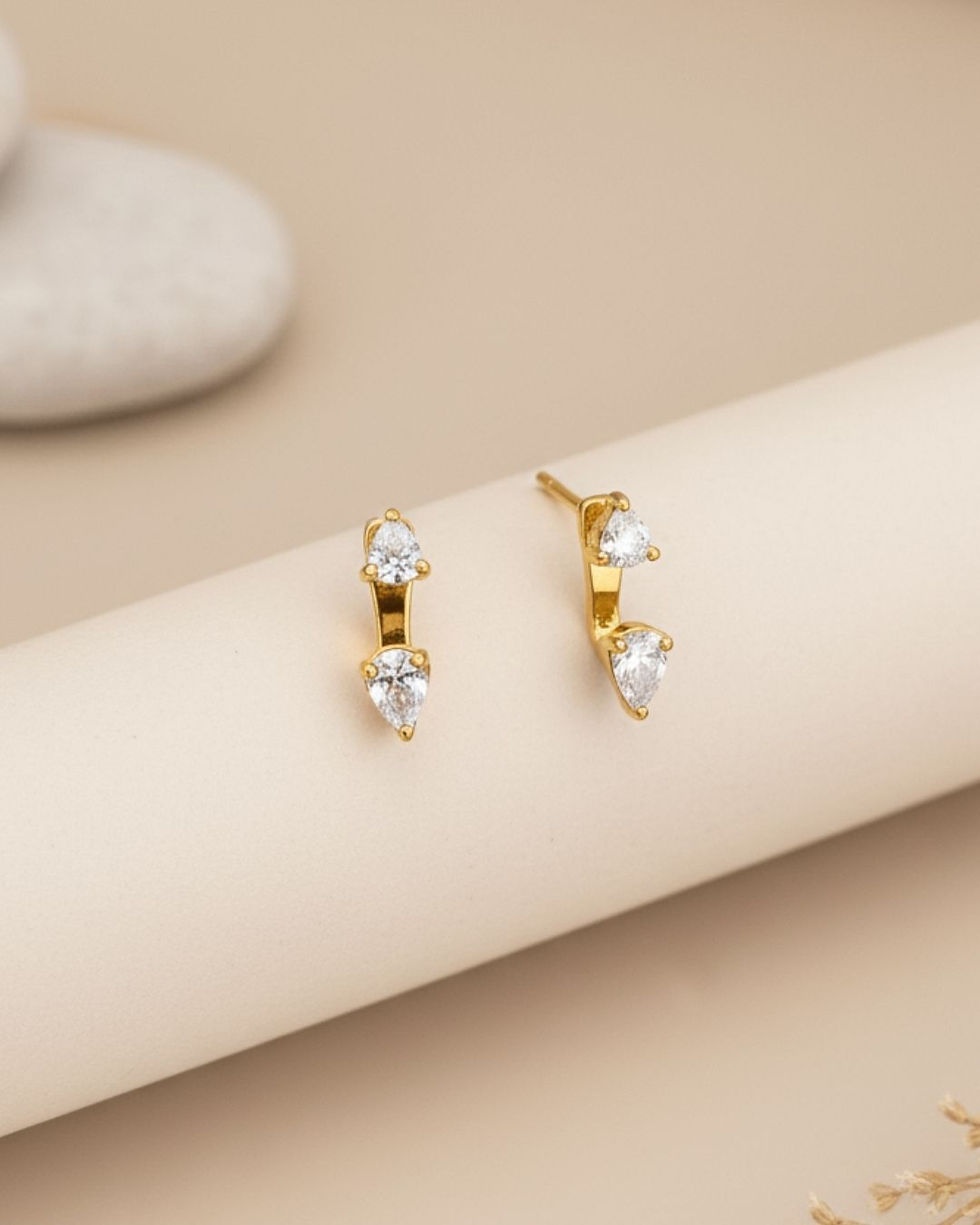 Thumbnail: Dainty lab diamond stud earrings for women everyday wear