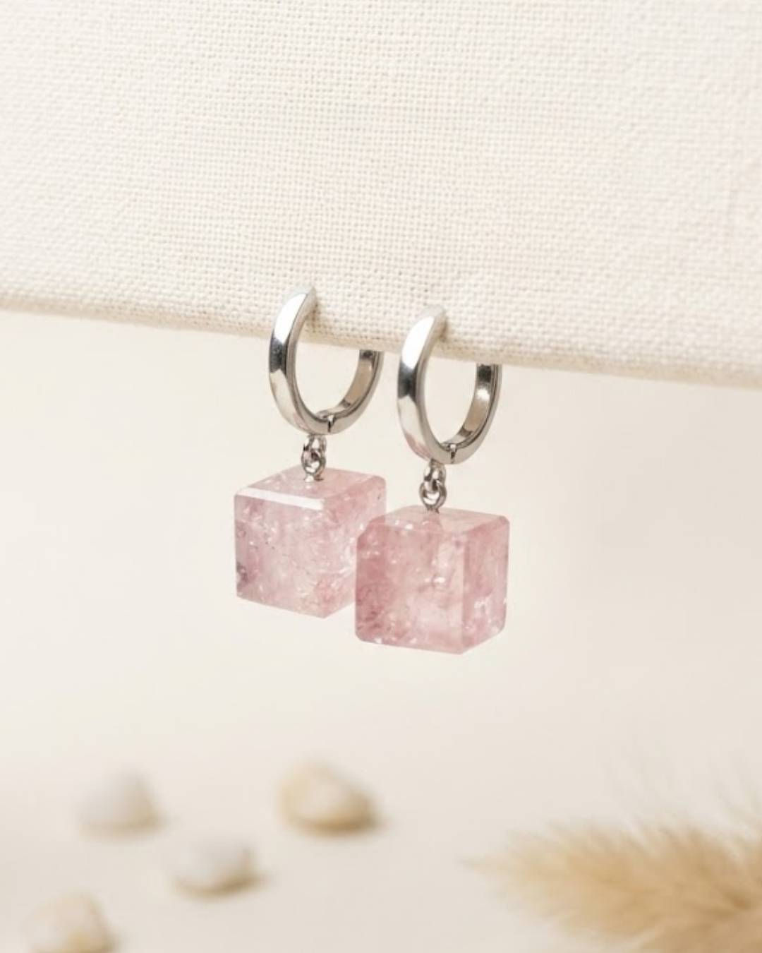 morganite gemstone earrings