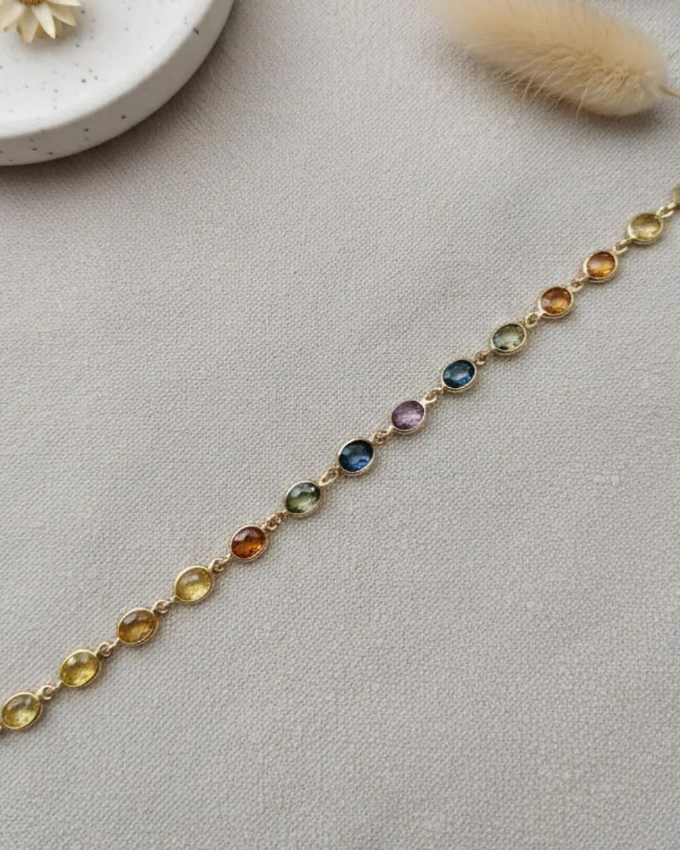 Thumbnail: stackable multi sapphire bracelet