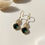 Thumbnail: solid gold tourmaline earrings