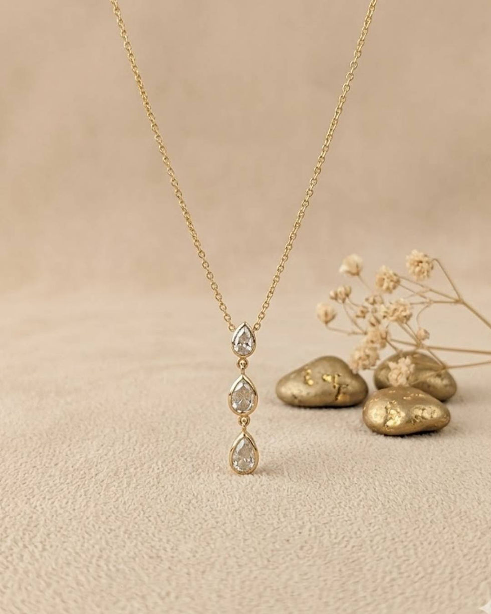 Thumbnail: gold diamond layering necklace