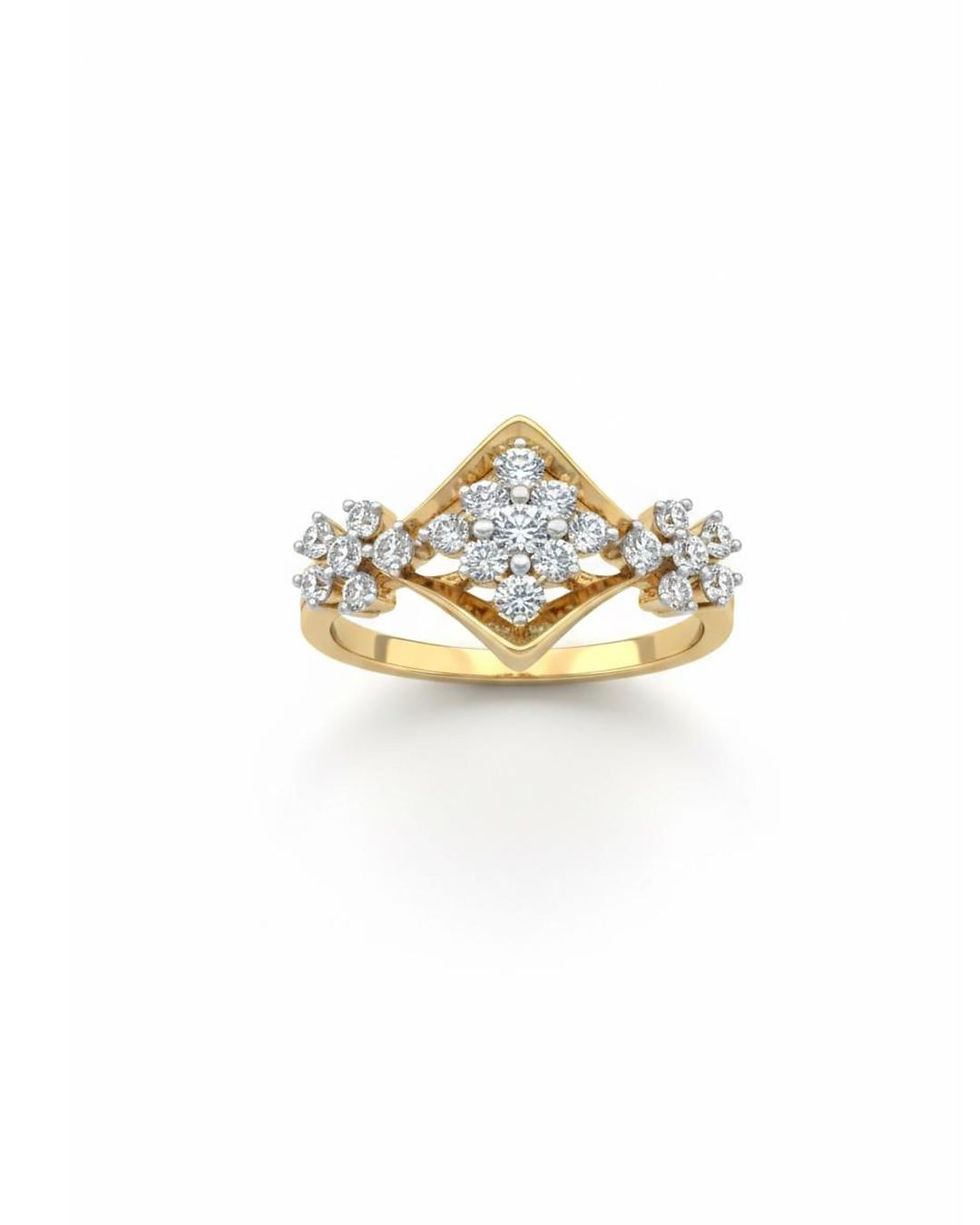 unique diamond statement ring gold