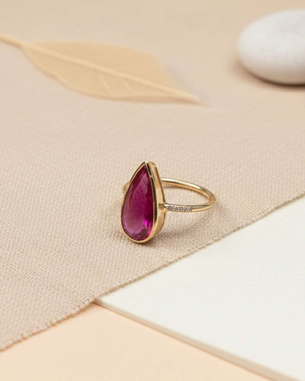 Thumbnail: diamond ruby gold jewelry for her