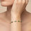 Thumbnail: Dainty emerald station bracelet adjustable gold chain