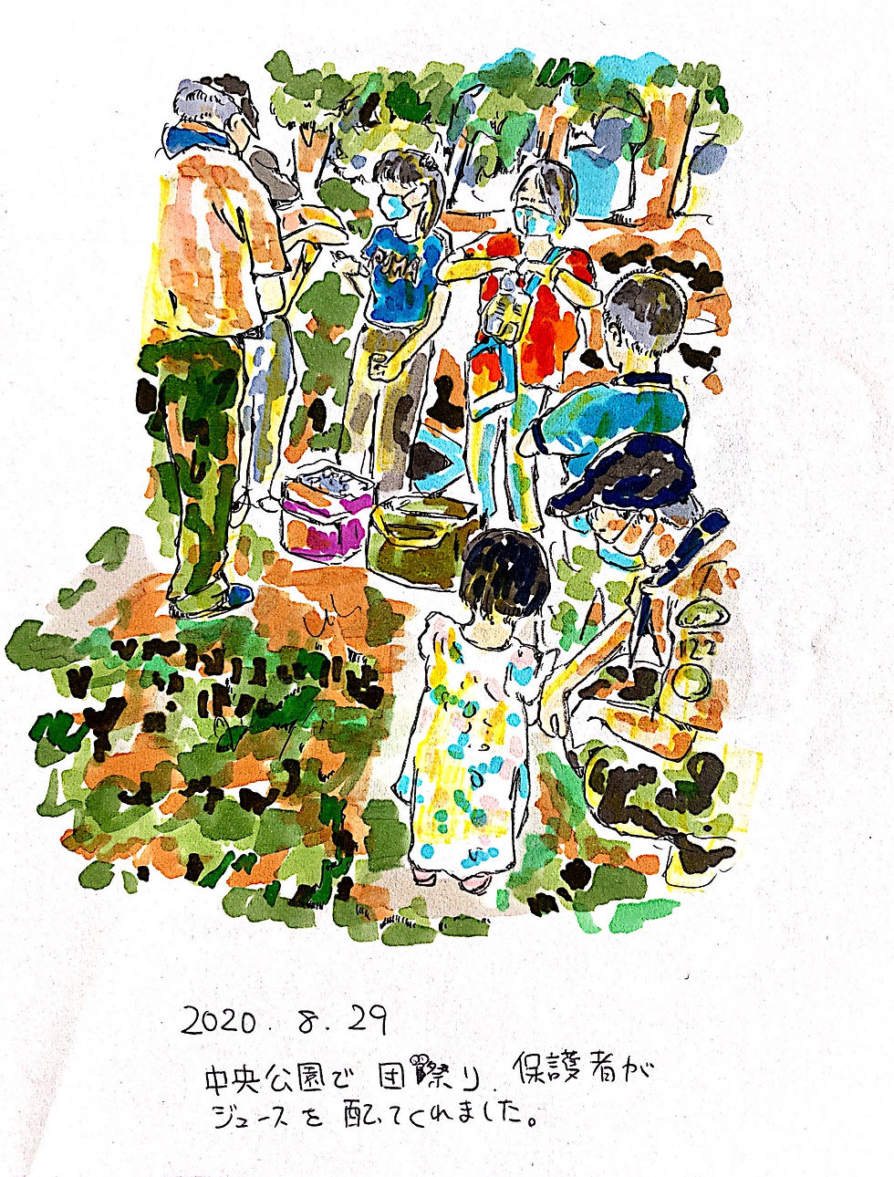 団祭り、ジュース休憩