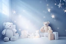 Baby Boys Rooms teddy Night Time Stars - large-children-s-room-design-illustration-ai-gene