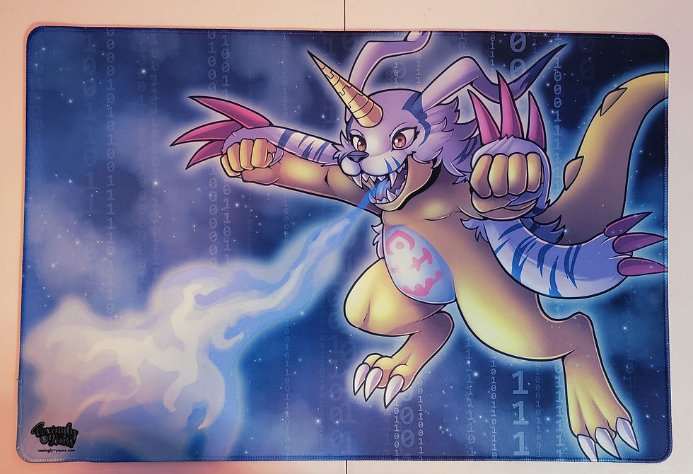 Thumbnail: "Digital Blue Wolf" Deskmat