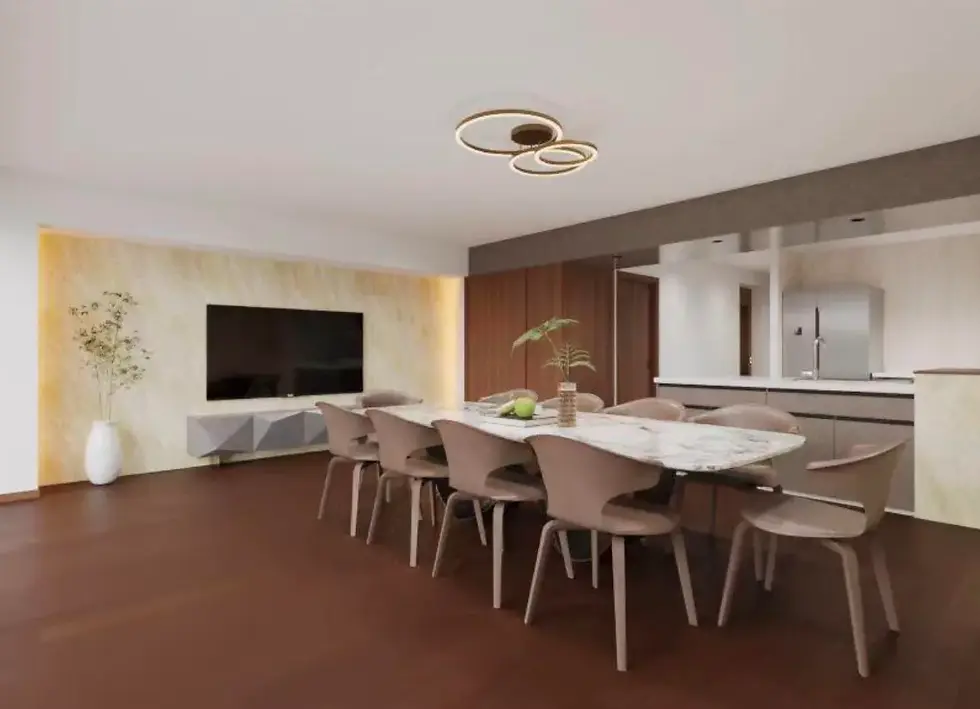 大型邸宅をフルリノベーションした開放的なLDK空間イメージ